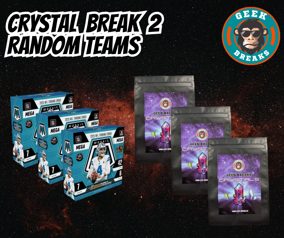 Break 2/5 – 3x 2025 Mosaic Mega + 3 Crystal Packs | Random Teams