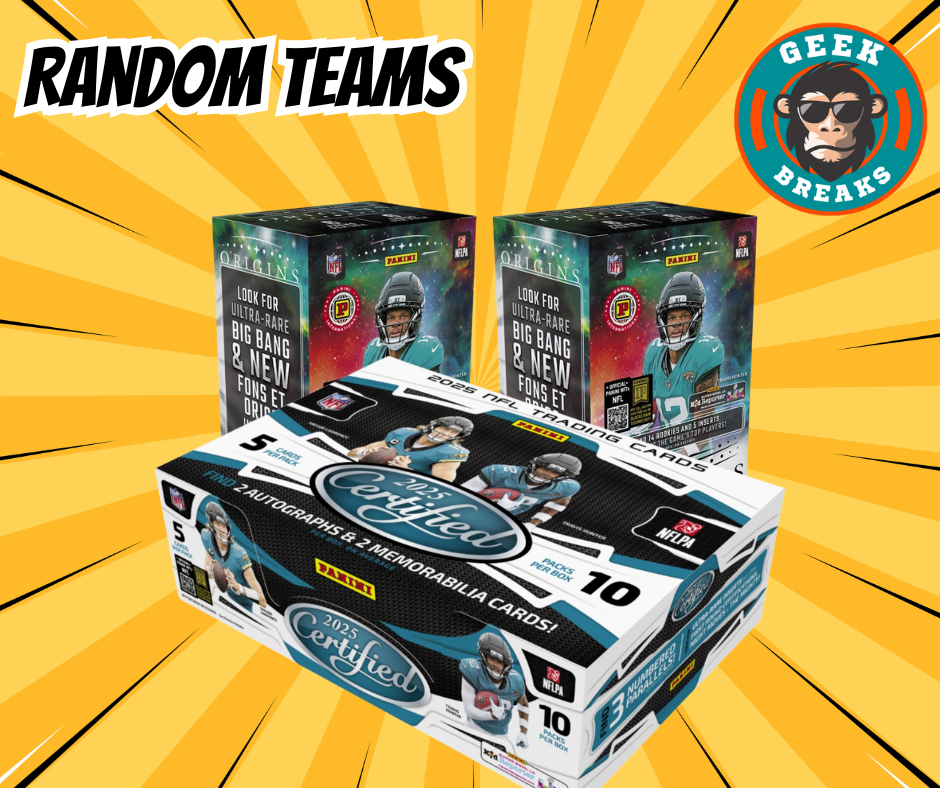 Geek Break #S066 – 2025 Panini Certified Hobby Box + 2x 2025 Origins Int. Blaster | Random Teams