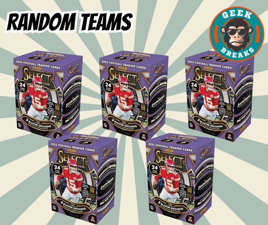 Random Team Break – 5x 2025 Panini Select Football Blaster