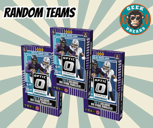 Random Team Break – 3x 2025 Donruss Optic International Hobby Box