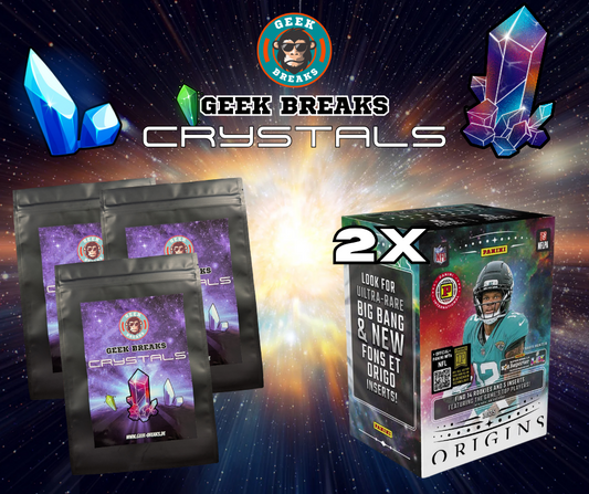 Geek Breaks Crystal Finale – 3 Crystal Packs + 2x 2025 Origins International Blaster | Random Teams